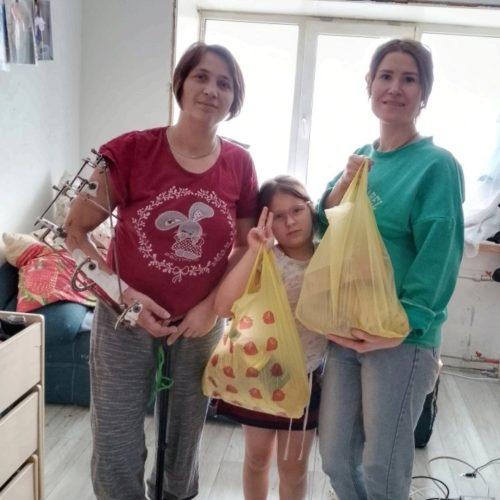 Оказали продуктовую помощь семье Евгении, пропавшей в трудную жизненную ситуацию