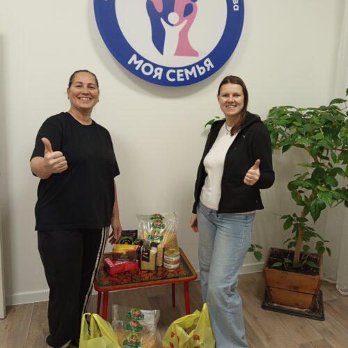 Помогли продуктами семьям в сложной жизненной ситуации