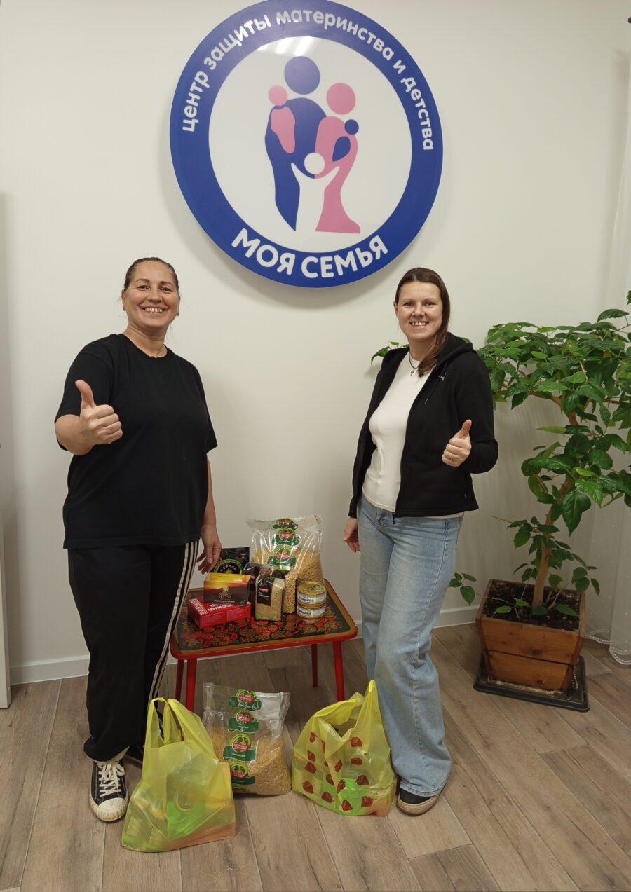Помогли продуктами семьям в сложной жизненной ситуации