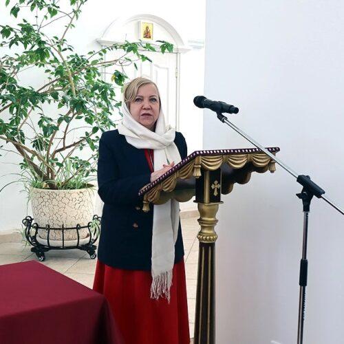 Ольга Ильинична Устюжанина выступила с отчетом о работе Епархиальной комиссии по вопросам семьи, защиты материнства и детства за 2025 год